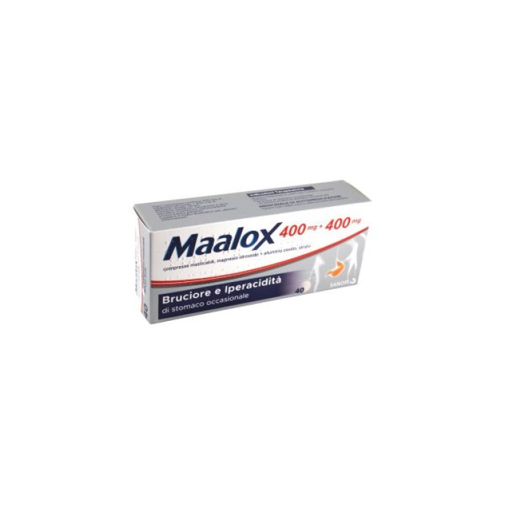 Maalox 400mg + 400mg Compresse Masticabili - Maalox Maalox 400mg + 400mg Compresse Masticabili - Maalox