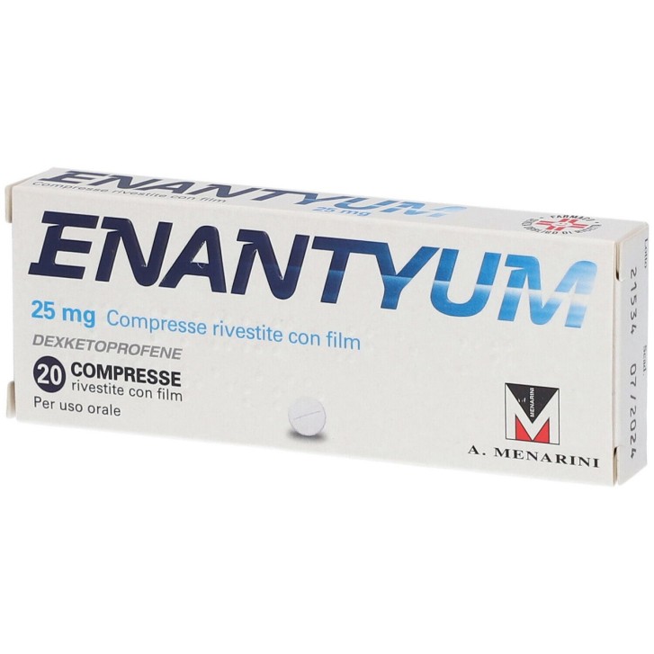 Enantyum 25mg Medicinale per Dolore Lieve Moderato 20 Compresse Rivestite - Enantyum Enantyum 25mg Medicinale per Dolore Lieve Moderato 20 Compresse Rivestite - Enantyum