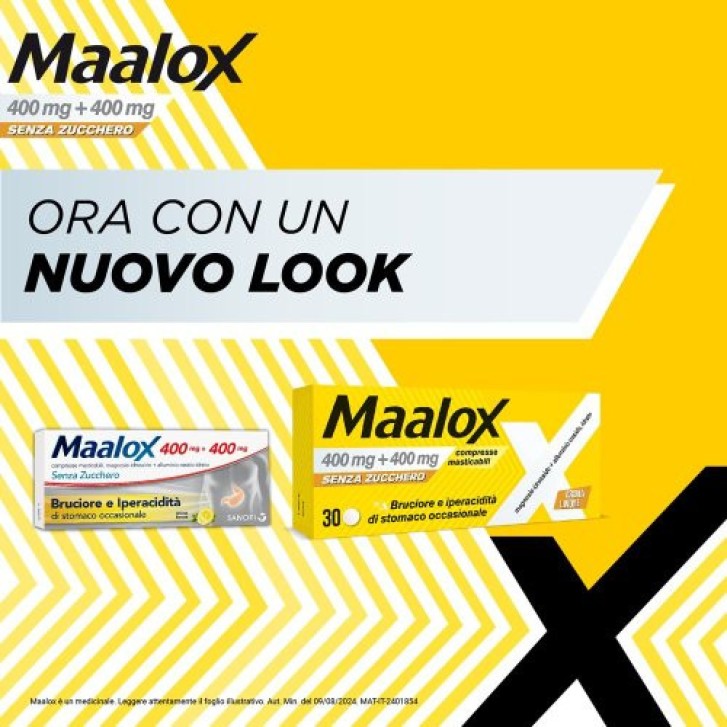 Maalox Compresse Masticabili Senza Zucchero 30 Unità - Maalox Maalox Compresse Masticabili Senza Zucchero 30 Unità - Maalox