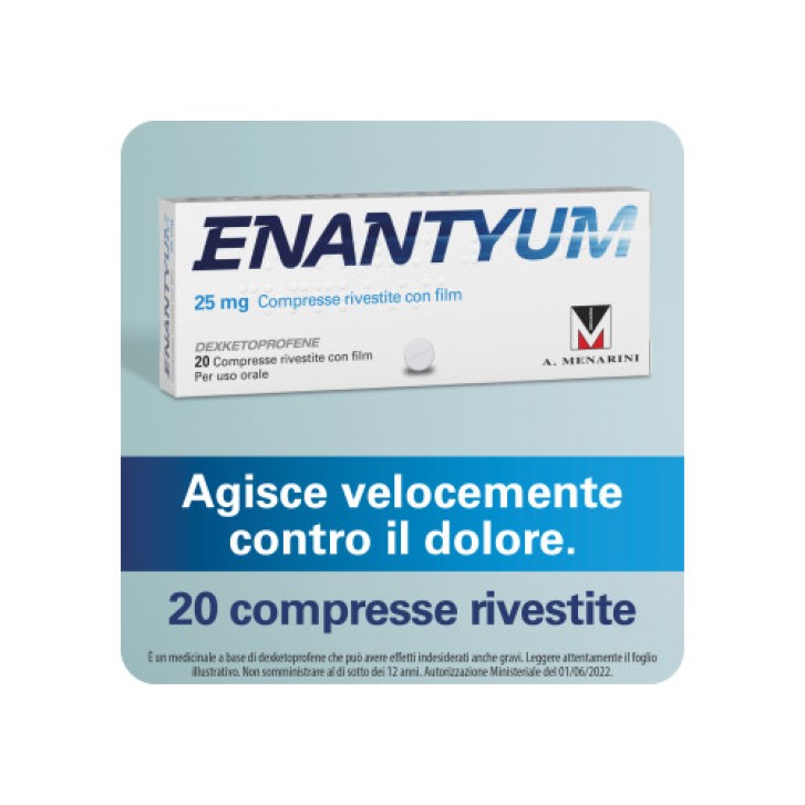 Enantyum 25 mg, 20 Compresse Rivestite con Film - Enantyum Enantyum 25 mg, 20 Compresse Rivestite con Film - Enantyum