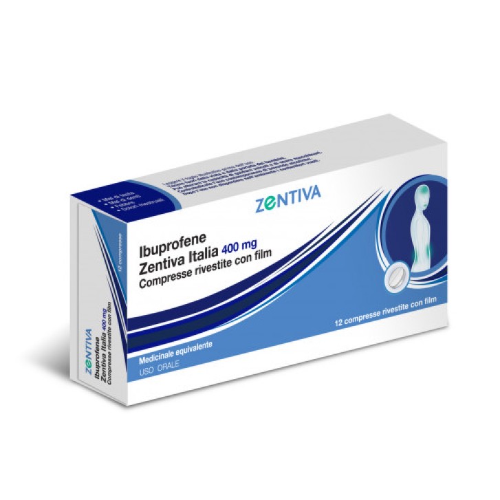Ibuprofene Zentiva Italia 400 mg 12 Compresse Rivestite con Film - Zentiva Italia