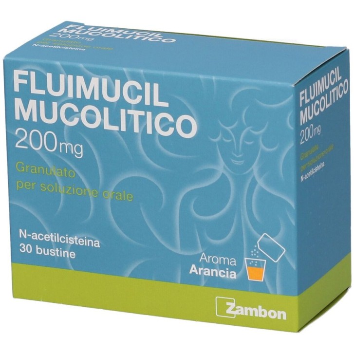 Fluimucil Mucolitico 200mg Granulato per Soluzione Orale 30 Bustine - Fluimucil