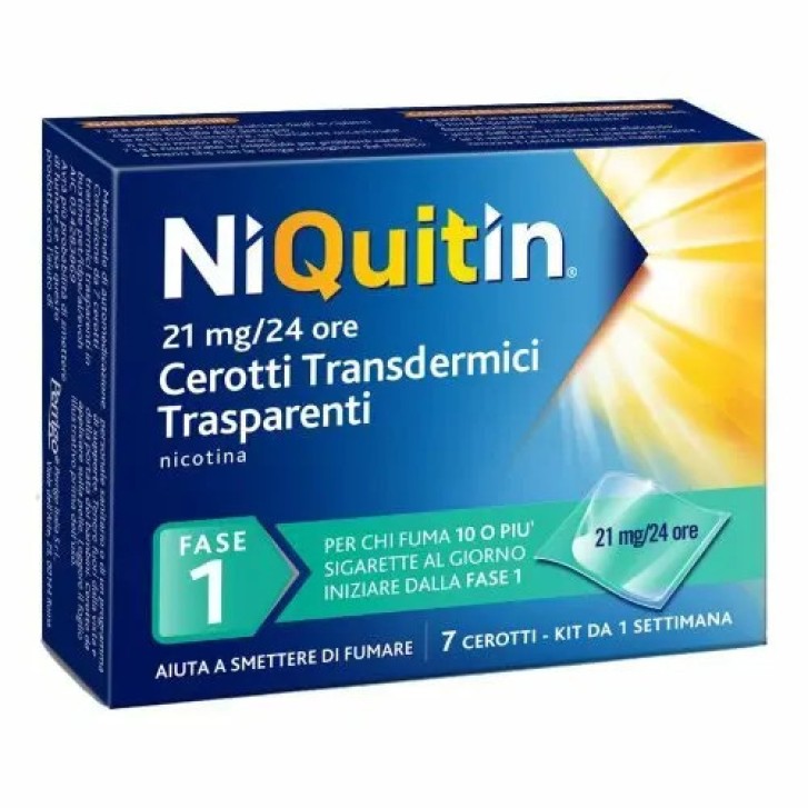 Niquitin 21mg/24 Ore Cerotti Transdermici 7 Pezzi - NiQuitin