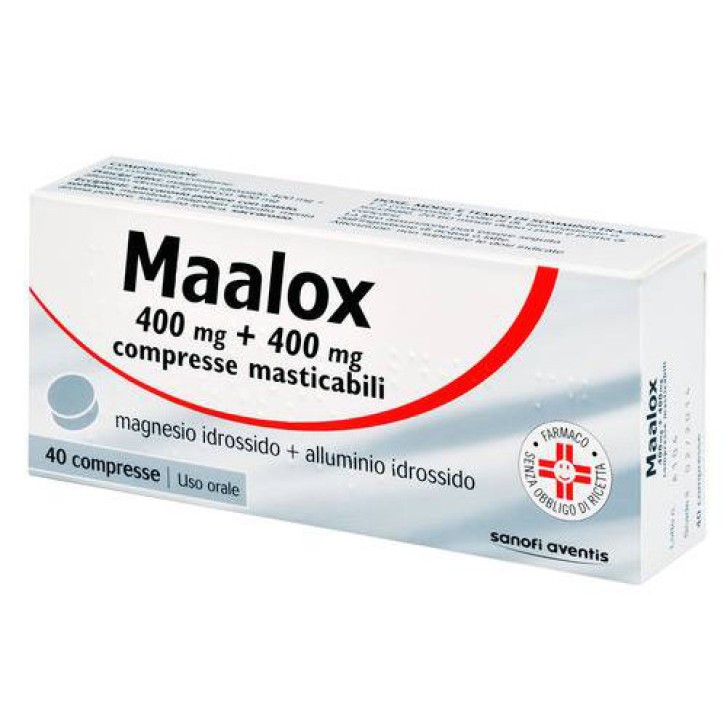 Maalox 400mg + 400mg Compresse Masticabili - Maalox Maalox 400mg + 400mg Compresse Masticabili - Maalox