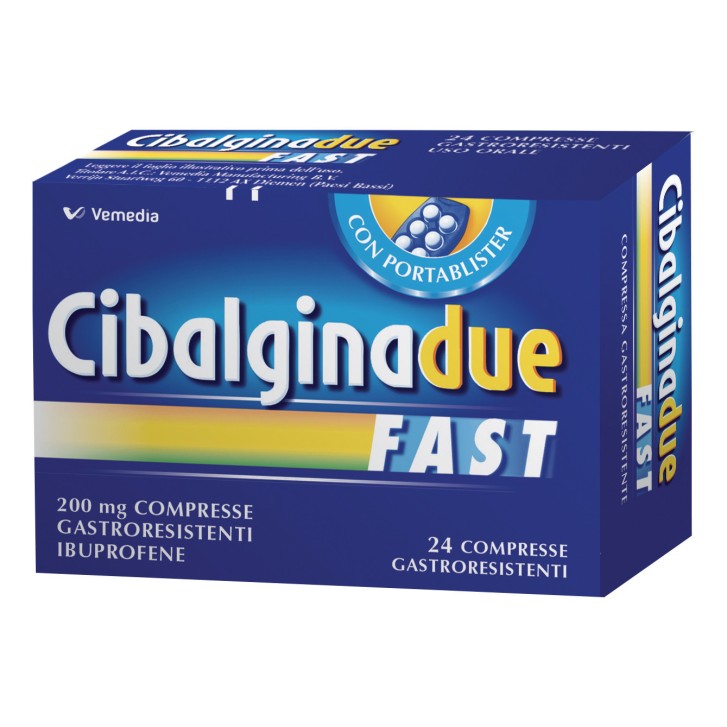 Cibalgina Due Fast 200mg Medicinale per Dolori 24 Compresse - Cibalgina