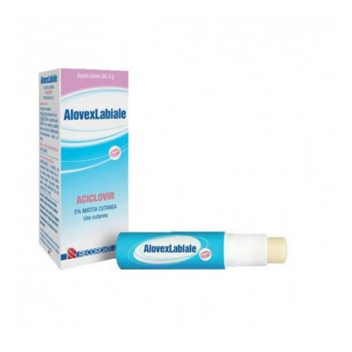 Alovex Matita Cutanea 5% per Herpes Labiale - ALOVEX
