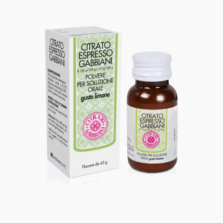Citrato Espresso Gabbiani Limone Polvere per Soluzione Orale - Gabbiani