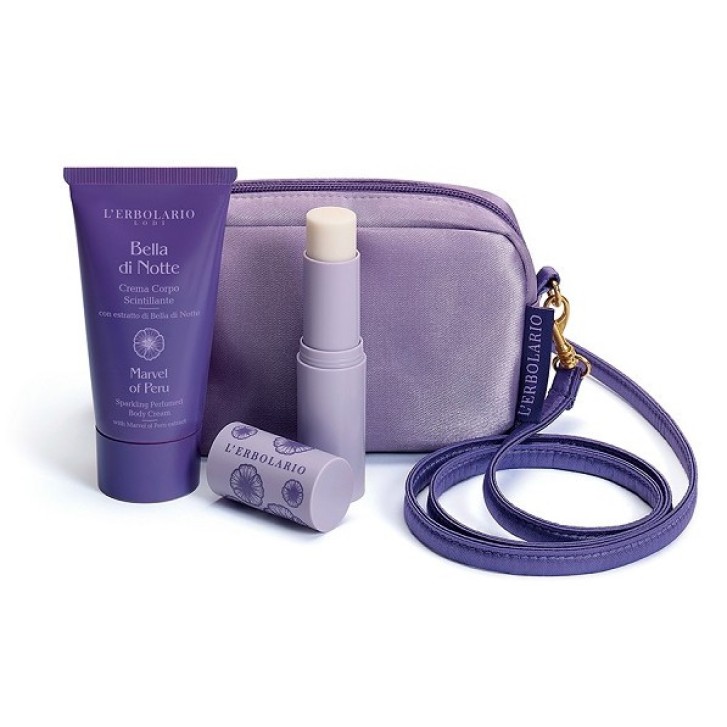 Bella di Notte Mini Beauty Bag Crema Corpo e Profumo Solido Fiorito Vanigliato - L\'ERBOLARIO