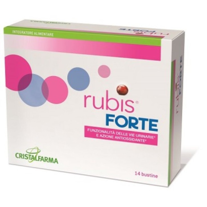 Rubis Forte Integratore Vie Urinarie Senza Glutine e Lattosio 14 Bustine - CRISTALFARMA Rubis Forte Integratore Vie Urinarie Senza Glutine e Lattosio 14 Bustine - CRISTALFARMA