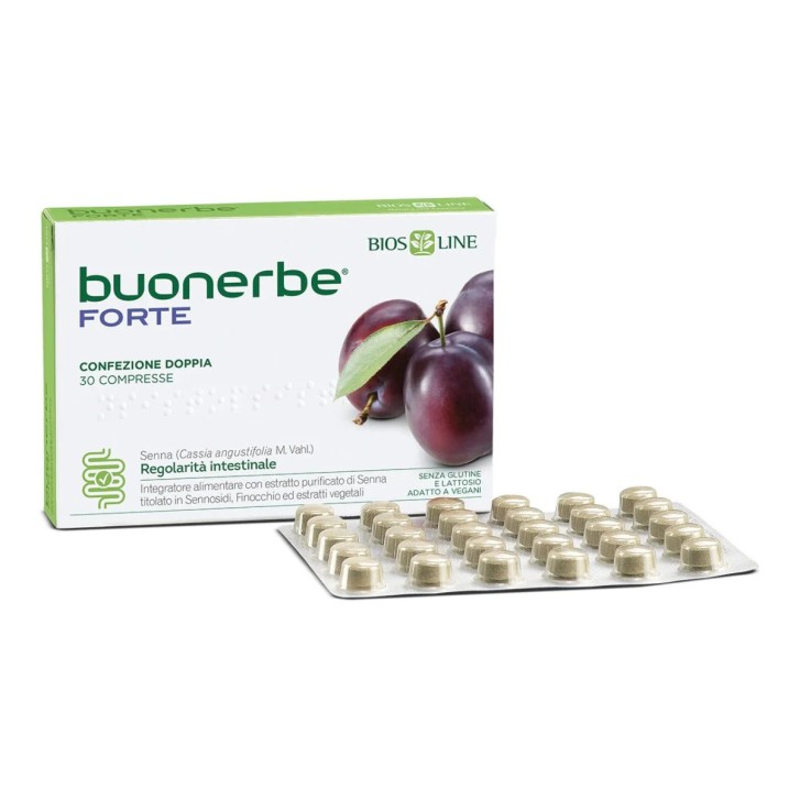 Buonerbe Forte Integratore per Regolarità Intestinale Senza Glutine 30 Compresse - BUONERBE