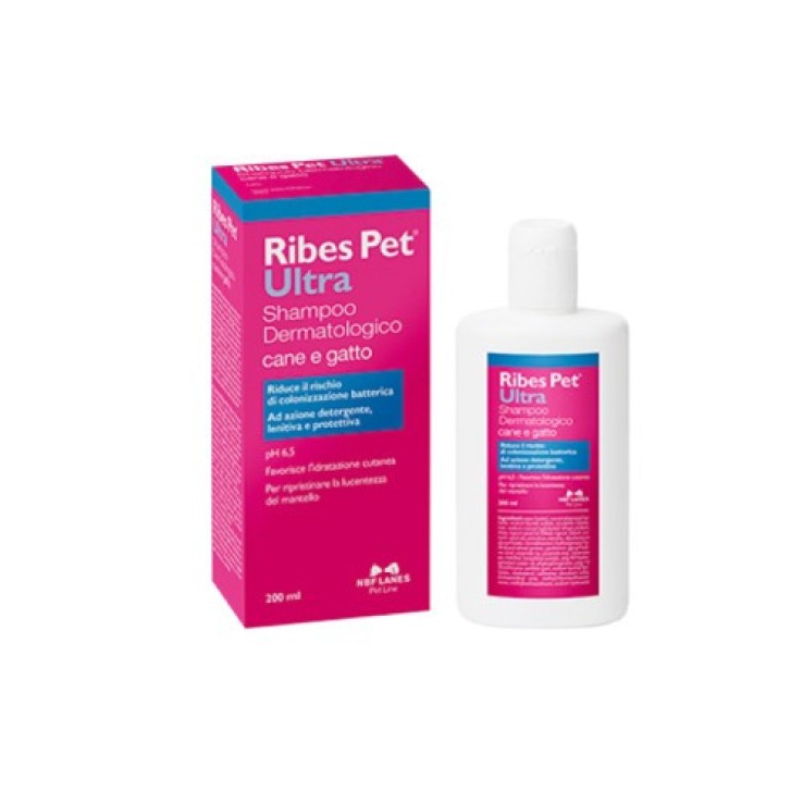 Ribes Pet Ultra Shampoo Balsamo Dermatologico Cani e Gatti 200ml - N.B.F. Lanes