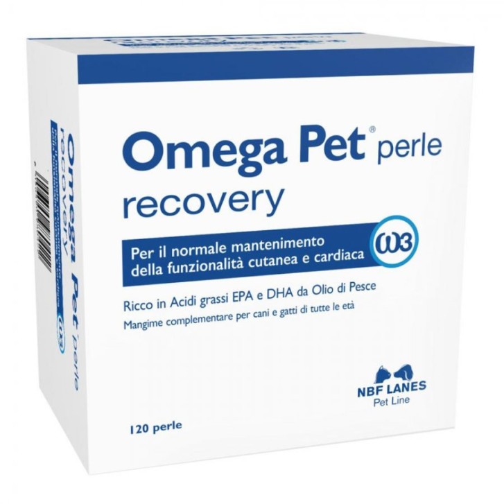 Omega Pet Recovery Integratore Supporto Cutaneo Cani e Gatti 120 Perle - N.B.F. LANES