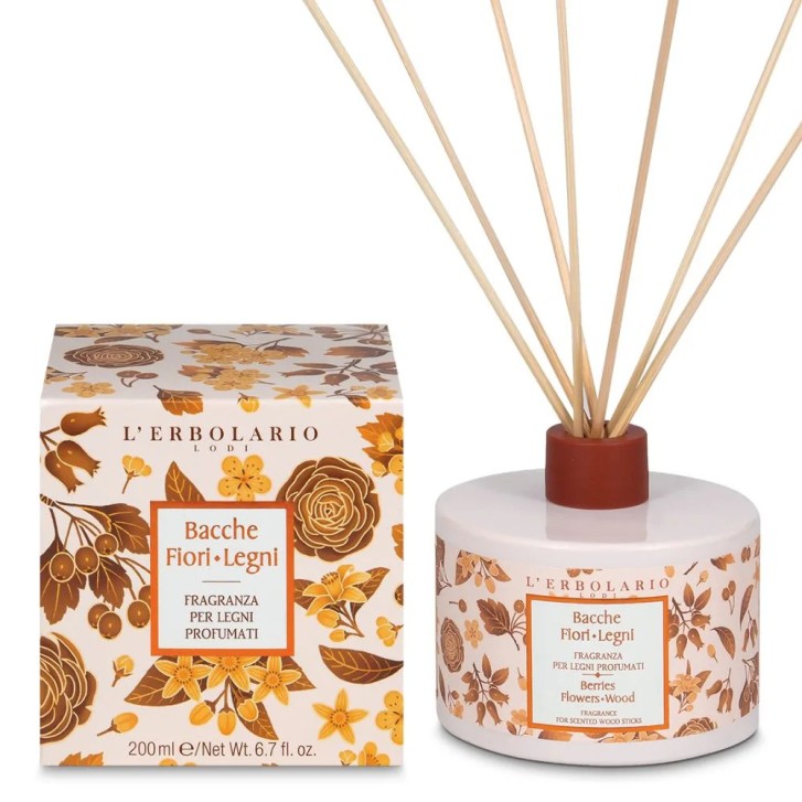 Bacche Fiori Legni Fragranza per Legni Profumati Casa 200ml - L\'ERBOLARIO