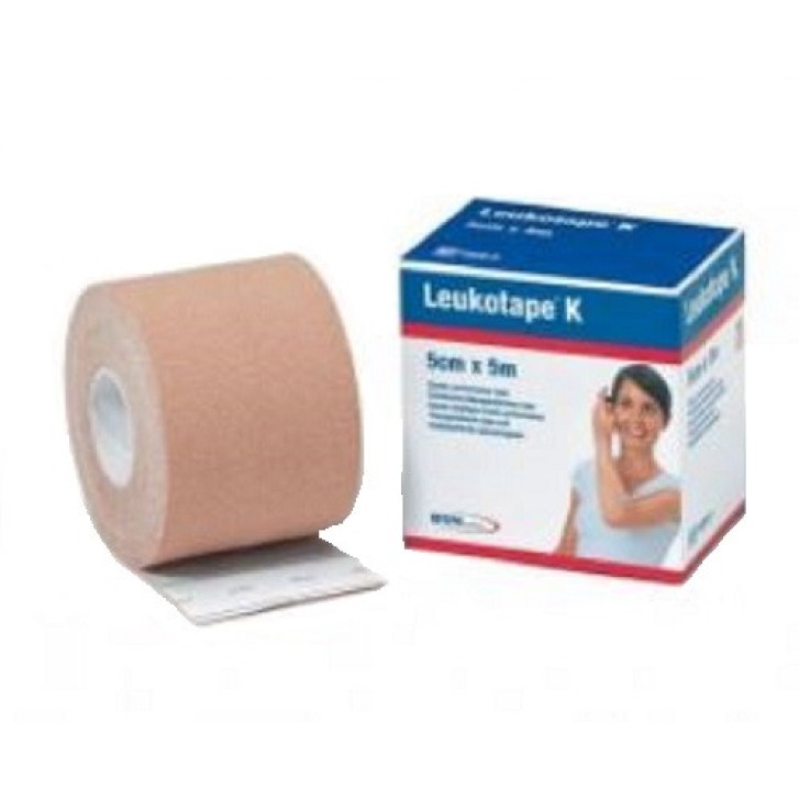 Benda Adesiva per Taping Fisioterapico 5 cm x 5 m - Leukotape