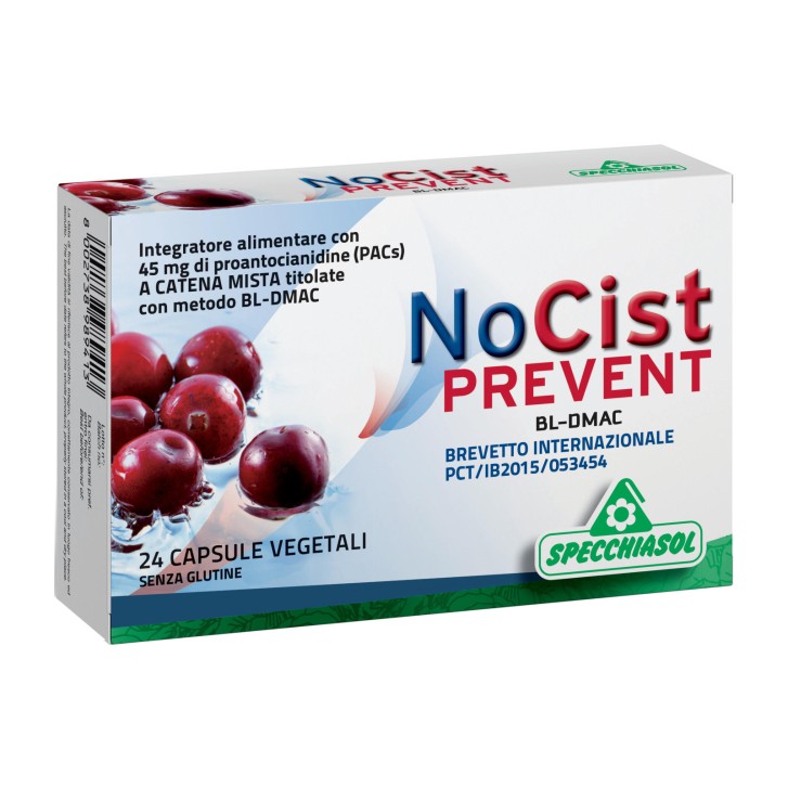 NoCist Prevent Integratore per Vie Urinarie 24 Capsule Vegetali - Specchiasol