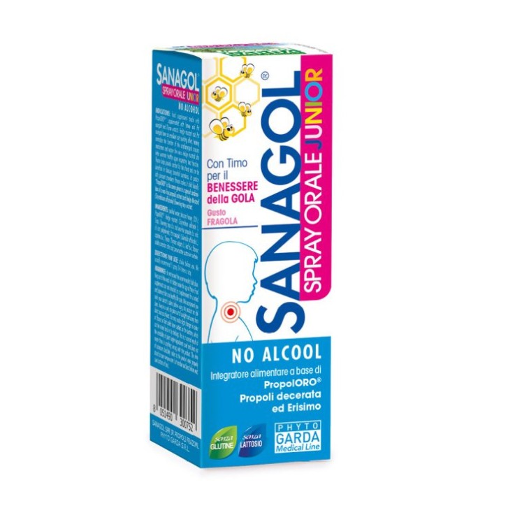 Sanagol Spray Orale Junior Propoli Gusto Fragola 20ml - Phyto Garda