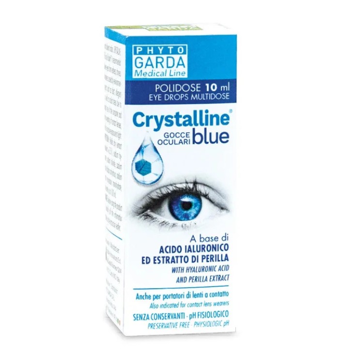 Crystalline Blue Gocce Oculari per Arrossamento Secchezza Oculare 10ml - Phyto Garda