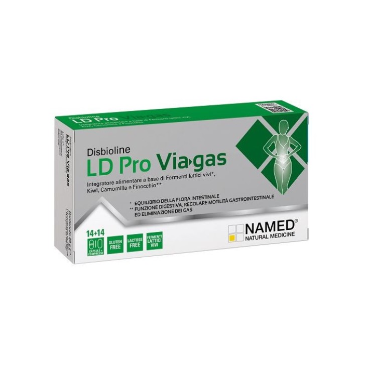 LD Pro Viagas Integratore per Flora Intestinale 14 Capsule + 14 Compresse - Named