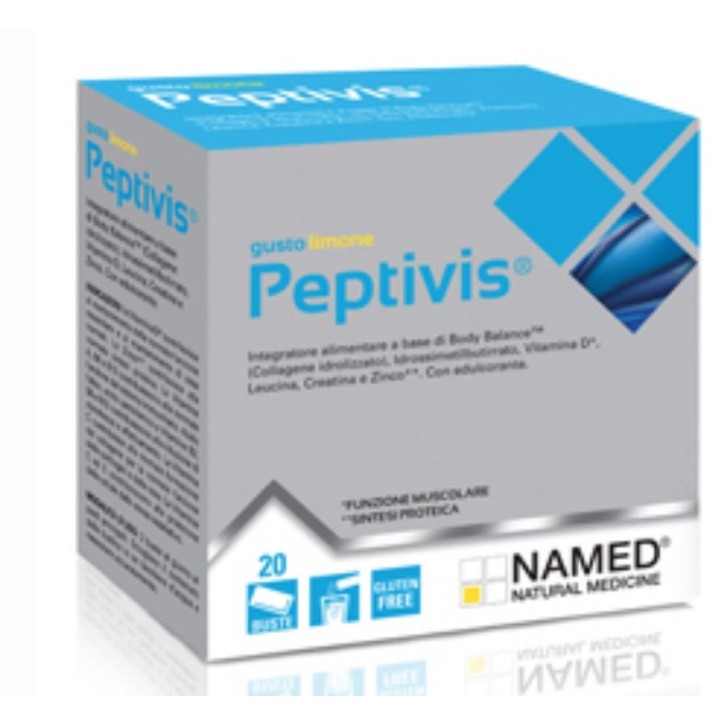 Peptivis Limone Integratore con Collagene Idrolizzato 20 Bustine - NAMED Peptivis Limone Integratore con Collagene Idrolizzato 20 Bustine - NAMED