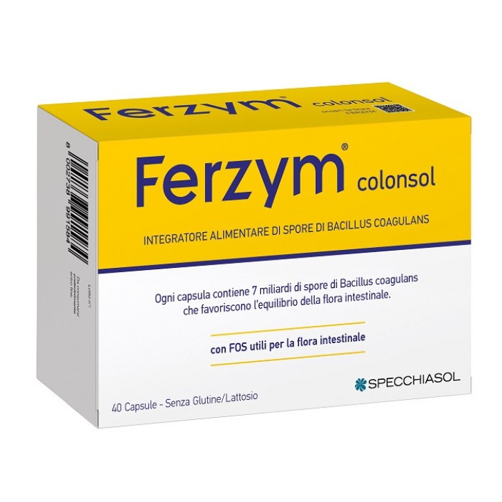 Colonsol Integratore Alimentare per Flora Intestinale 40 Capsule - Ferzym