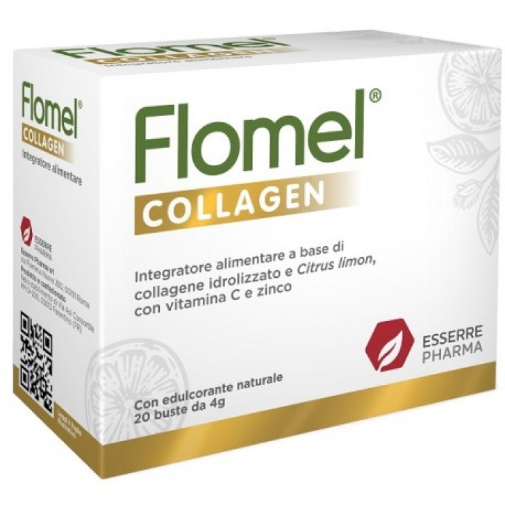Flomel Collagen Integratore Alimentare per Pelle Capelli Unghie 20 Bustine - ESSERRE PHARMA