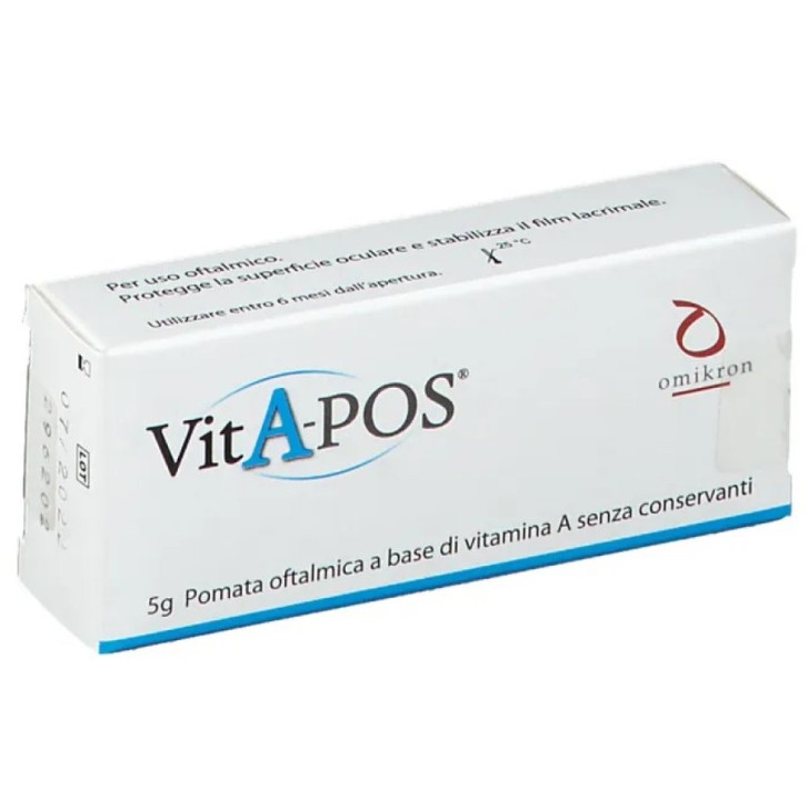 VitA-POS Pomata Oftalmica Sterile con Vitamina A 5 g - Omikron