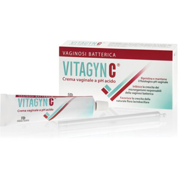Vitagyn C Crema Vaginale per Vaginosi Batterica e Infezioni Urinarie 30g + 6 Applicatori - VITAGYN