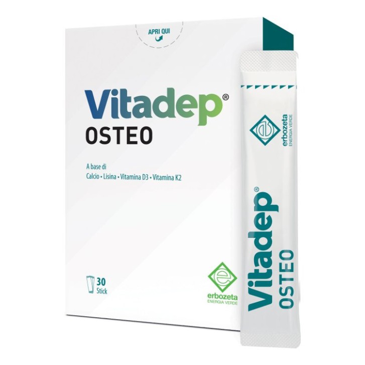 Vitadep Osteo Integratore per Ossa Normali 30 Stick - Erbozeta Vitadep Osteo Integratore per Ossa Normali 30 Stick - Erbozeta