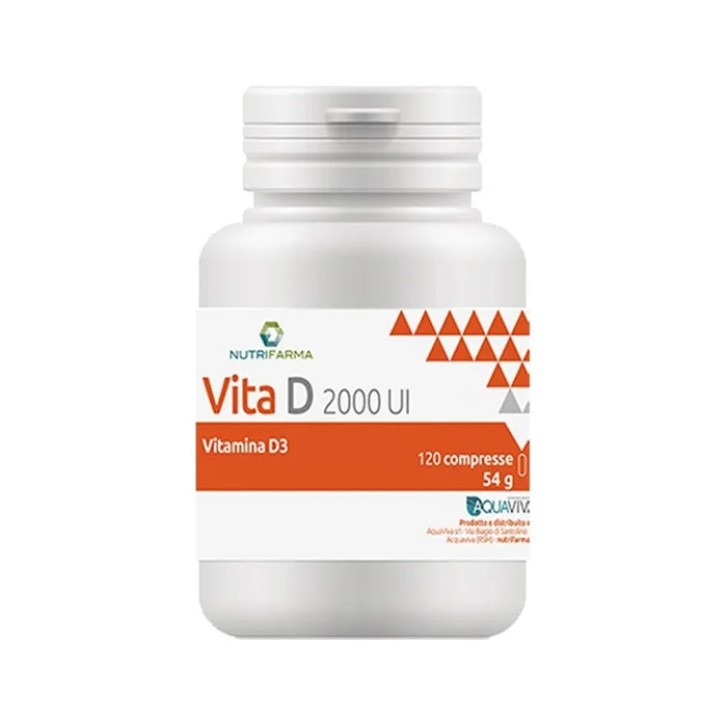 Vita D 2000 UI Integratore Alimentare 120 Compresse - Aqua Viva