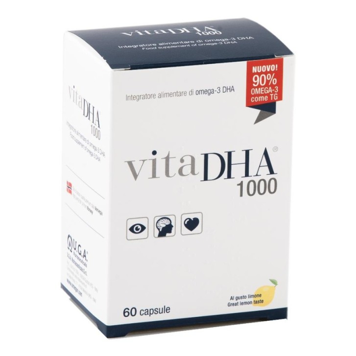 VitaDHA 1000 Integratore Omega-3 60 Capsule - U.G.A. Nutraceuticals Srl VitaDHA 1000 Integratore Omega-3 60 Capsule - U.G.A. Nutraceuticals Srl