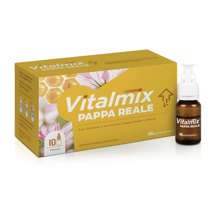 Vitalmix Pappa Reale Integratore Alimentare in Flaconcini - 10 Flaconcini - Vitalmix Vitalmix Pappa Reale Integratore Alimentare in Flaconcini - 10 Flaconcini - Vitalmix