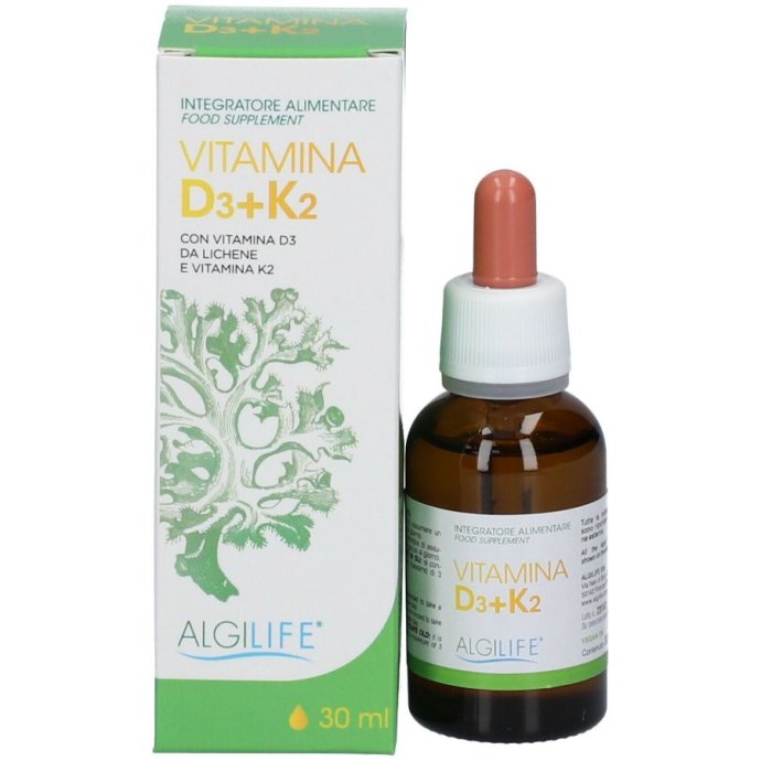 Vitamina D3+K2 Gocce Algilife 30ml - Algilife Vitamina D3+K2 Gocce Algilife 30ml - Algilife