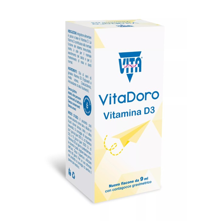 Vitadoro Gocce 9ml Integratore Alimentare di Vitamina D - Difass Vitadoro Gocce 9ml Integratore Alimentare di Vitamina D - Difass