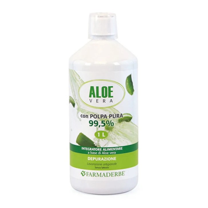 Aloe Vera Succo Polpa Pura 1L - Farmaderbe