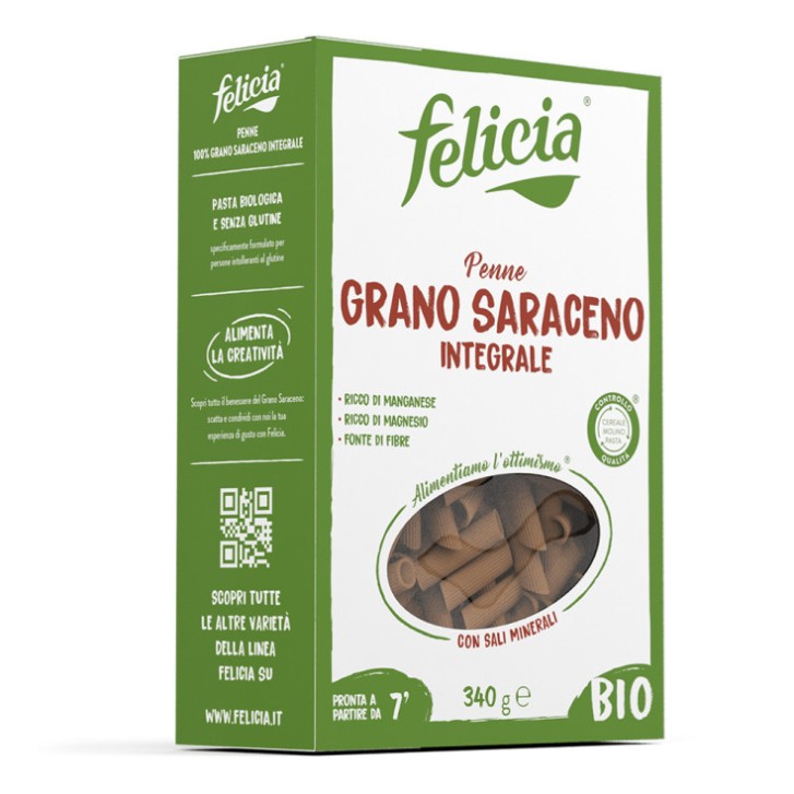 Felicia Bio Penne Grano Saraceno Integrale Senza Glutine 340g - Felicia Bio