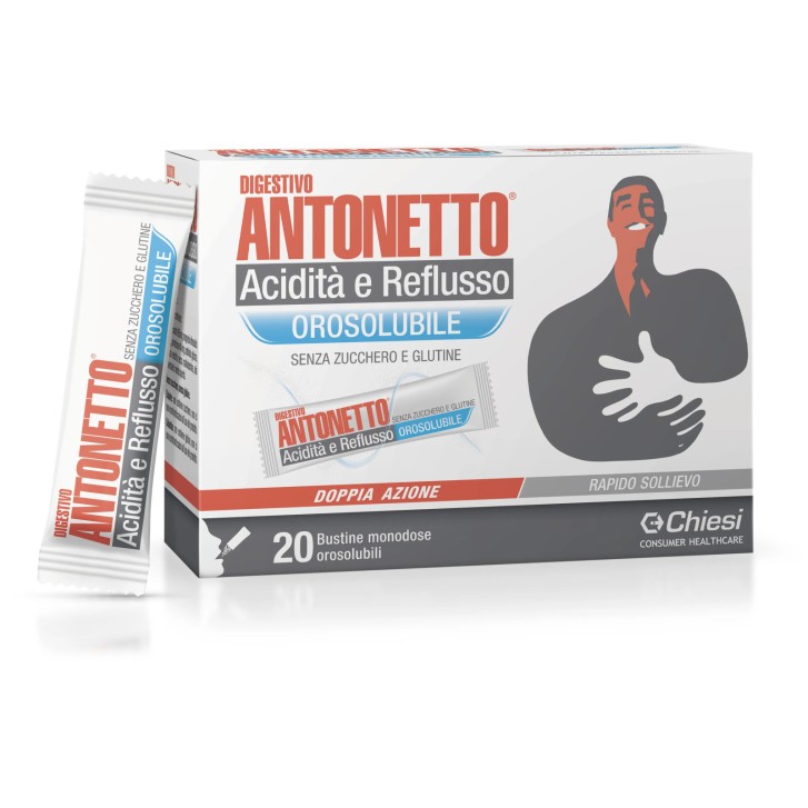 Digestivo Antonetto Acidità e Reflusso in Bustine Orosolubili 20 Pezzi - Digestivo Antonetto Digestivo Antonetto Acidità e Reflusso in Bustine Orosolubili 20 Pezzi - Digestivo Antonetto