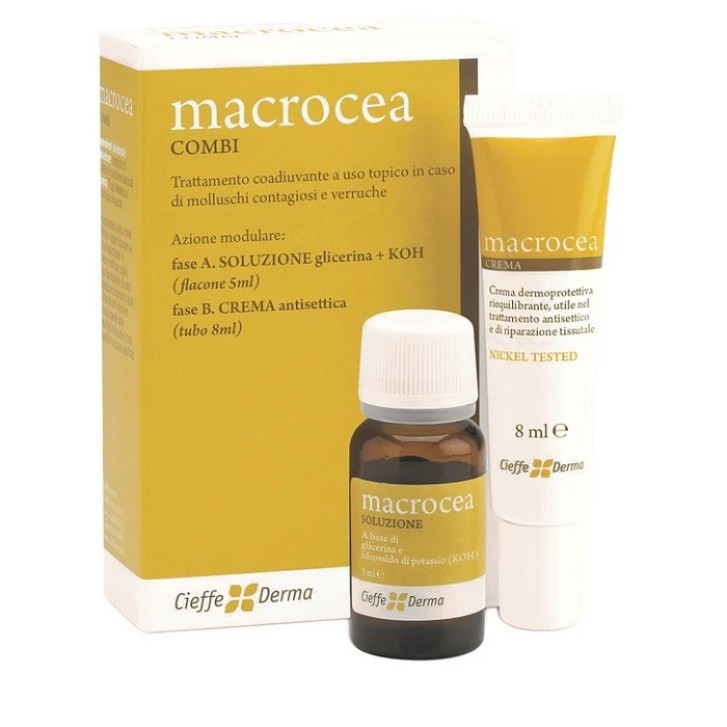 Macrocea Combi Soluzione e Crema Verruche e Molluschi 5ml/8ml - Cieffe Derma