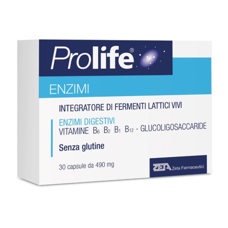 Prolife Enzimi Integratore di Fermenti Lattici per Flora Intestinale 30 Capsule - Prolife