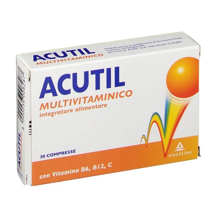 Acutil Multivitaminico Integratore Alimentare 30 Compresse - Acutil Acutil Multivitaminico Integratore Alimentare 30 Compresse - Acutil