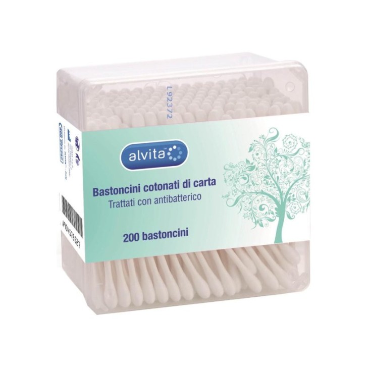 Bastoncini Cotonati di Carta 200pz - Alvita
