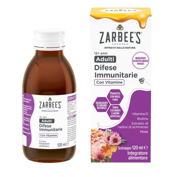 DifeIm Immunitarie Adulti Zarbee\'s con Echinacea, Vitamina D e Biotina 120ml - Zarbee\'s