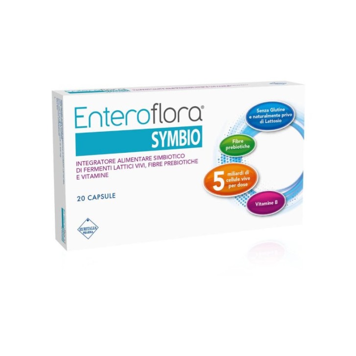 Enteroflora Symbio Integratore Alimentare di Fermenti Lattici 20 Capsule - Euritalia Enteroflora Symbio Integratore Alimentare di Fermenti Lattici 20 Capsule - Euritalia