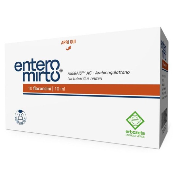 Entero Mirto Integratore Equilibrio Flora Intestinale 10 Flaconcini - Erbozeta Entero Mirto Integratore Equilibrio Flora Intestinale 10 Flaconcini - Erbozeta