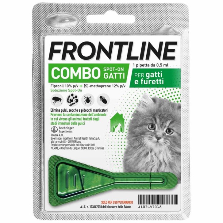 Frontline Combo Spot-On Gatti Soluzione Antiparassitaria 0,5ml - Frontline