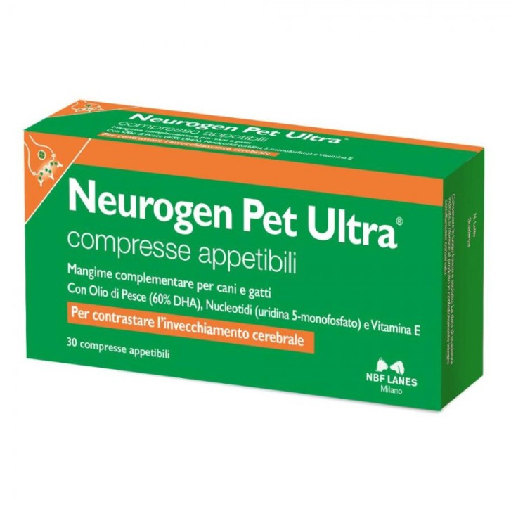 Neurogen Pet Ultra Supporto Cerebrale Cani Gatti 30 Compresse - N.B.F. Lanes