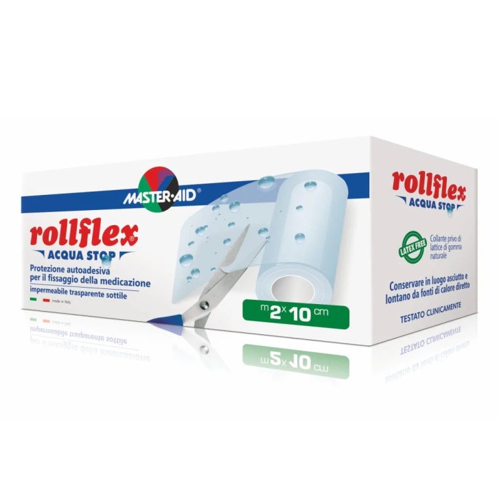 Master Aid Rollflex Acqua Stop Protezione Autoadesiva 2 m x 10 cm - Master Aid Master Aid Rollflex Acqua Stop Protezione Autoadesiva 2 m x 10 cm - Master Aid