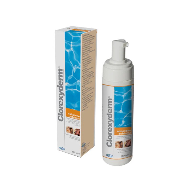 Clorexyderm Soluzione Schiuma Disinfettante Cani e Gatti 200 ml - ICF