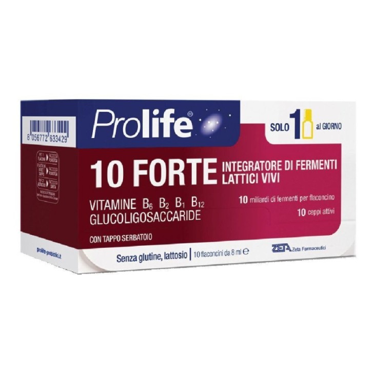 Prolife 10 Forte Integratore Alimentare Fermenti Lattici, 10 Flaconcini - Prolife Prolife 10 Forte Integratore Alimentare Fermenti Lattici, 10 Flaconcini - Prolife