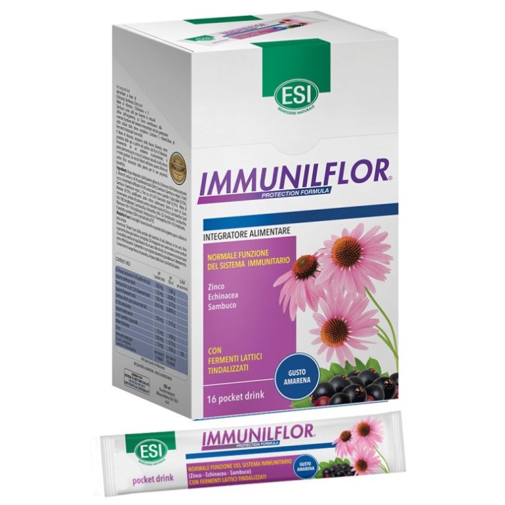 Immunilflor Integratore Difese Immunitarie 16 Pocket Drink - ESI
