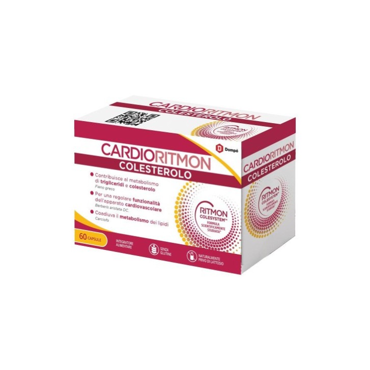Cardioritmon Colesterolo Integratore Alimentare per Colesterolo e Trigliceridi 60 Capsule - Cardioritmon